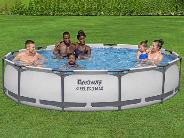 Swimming Pool Set mit Stahlrahmen (366 x 76 cm)