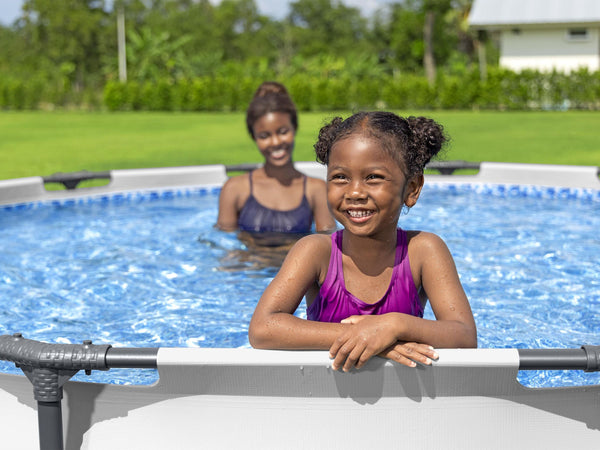 Swimming Pool Set mit Stahlrahmen (366 x 76 cm)