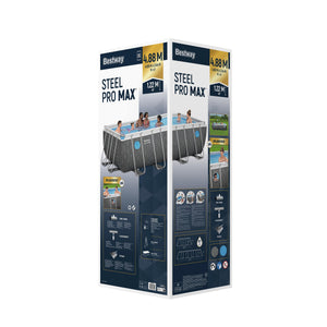 Bestway Pool Komplett-Set Splashview Rattan-Optik 488 x 244 x 122 cm