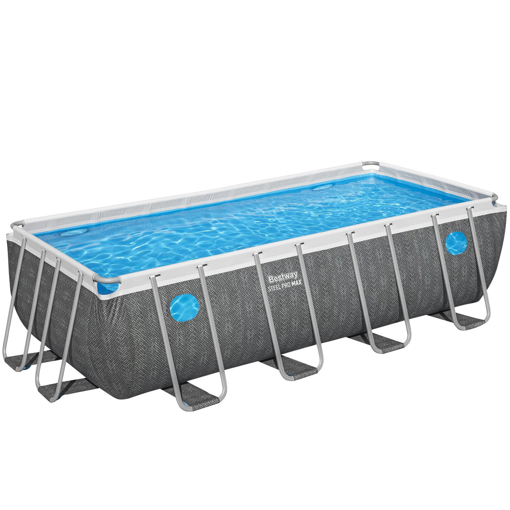 Set completo piscina Bestway Splashview effetto rattan 488 x 244 x 122 cm