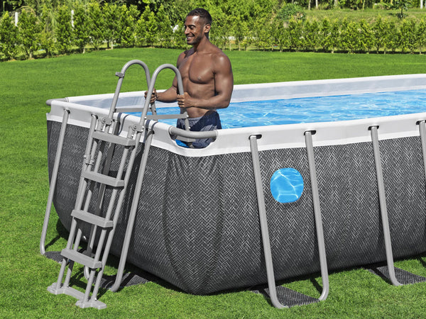 Bestway Pool Komplett-Set Splashview Rattan-Optik 488 x 244 x 122 cm