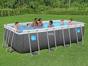 Bestway Pool Komplett-Set Splashview Rattan-Optik 488 x 244 x 122 cm