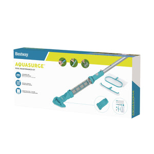 Poolsauger Set AquaSurge kabellos mit Kescher und Bürste
