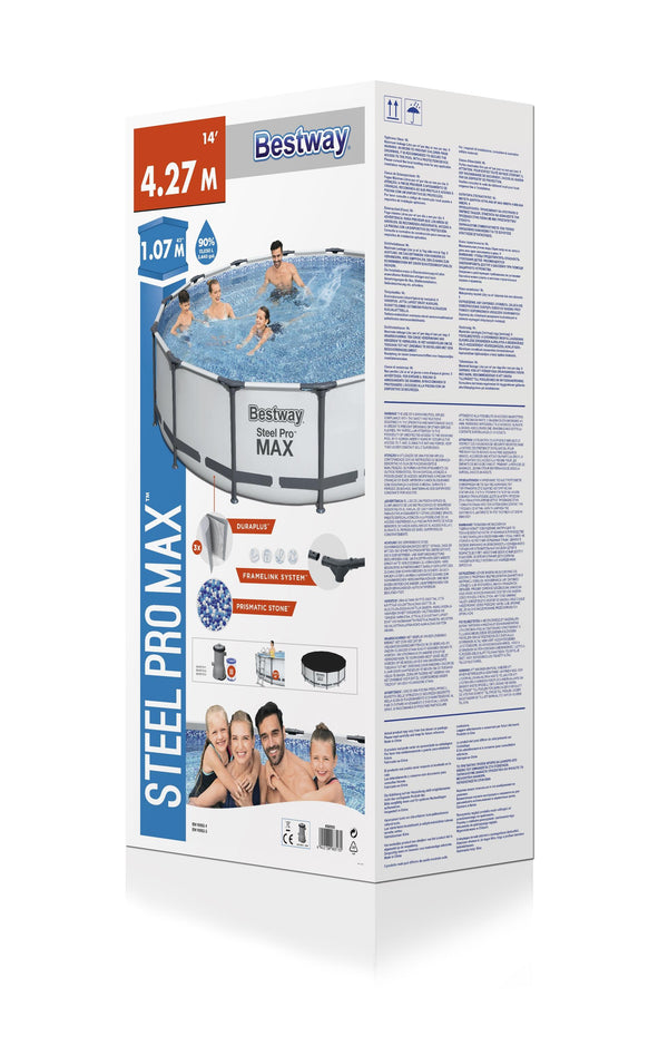 Bestway Pool Komplett-Set hellgrau 427 x 107 cm