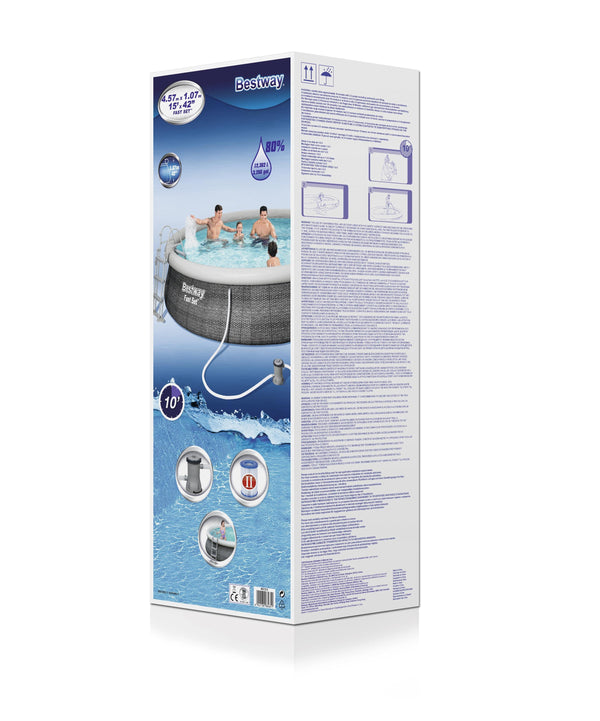 Bestway Swimming Pool Komplett-Set 457 x 107 cm