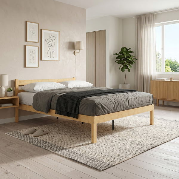 Bambusbett ARBORA 160 x 200 cm natur