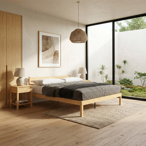 Bambusbett ARBORA 180 x 200 cm natur