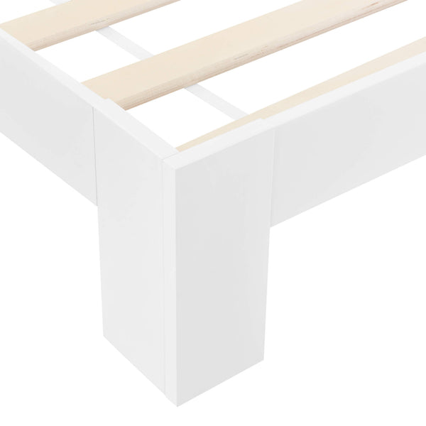 Holzbett Raisio 100x200 cm mit Lattenrost Weiss