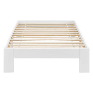 Holzbett Raisio 120x200 cm mit Kaltschaummatratze Weiss