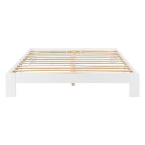 Holzbett Raisio 140x200 cm mit Kaltschaummatratze Weiss