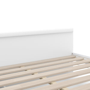 Bett Holz BELLA mit Stauraum und Schubladen 140 x 200 cm weiss