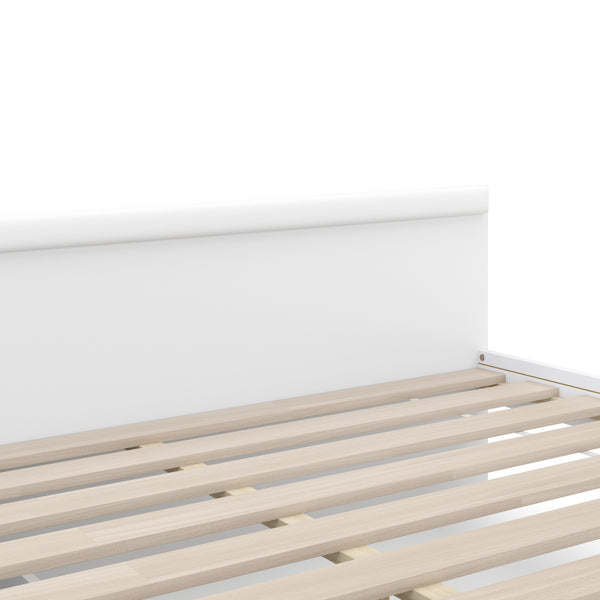 Bett Holz BELLA mit Stauraum und Schubladen 140 x 200 cm weiss