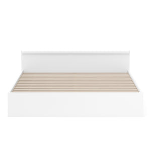 Bett Holz BELLA mit Stauraum und Schubladen 160 x 200 cm weiss
