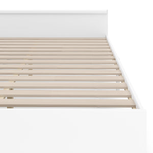 Bett Holz BELLA mit Stauraum und Schubladen 160 x 200 cm weiss