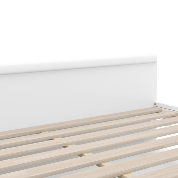 Bett Holz BELLA mit Stauraum und Schubladen 160 x 200 cm weiss