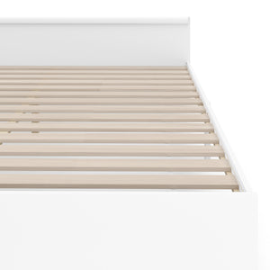 Bett Holz BELLA mit Stauraum und Schubladen 180 x 200 cm weiss