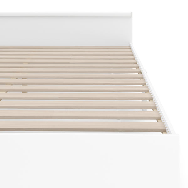Bett Holz BELLA mit Stauraum und Schubladen 180 x 200 cm weiss