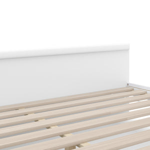 Bett Holz BELLA mit Stauraum und Schubladen 180 x 200 cm weiss
