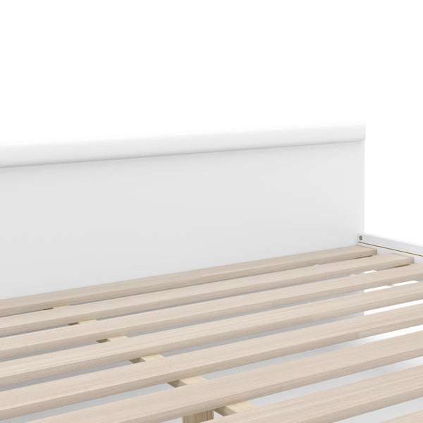 Bett Holz BELLA mit Stauraum und Schubladen 180 x 200 cm weiss