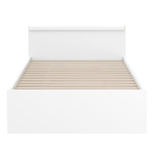 Bett Holz BELLA mit Stauraum und Schubladen 90 x 200 cm weiss