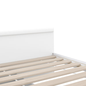 Bett Holz BELLA mit Stauraum und Schubladen 90 x 200 cm weiss