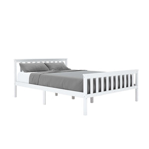 Bett Massivholz EMILY 140 x 200 cm weiss