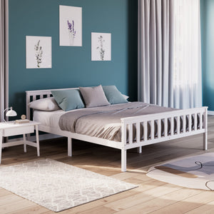Bett Massivholz EMILY 160 x 200 cm weiss