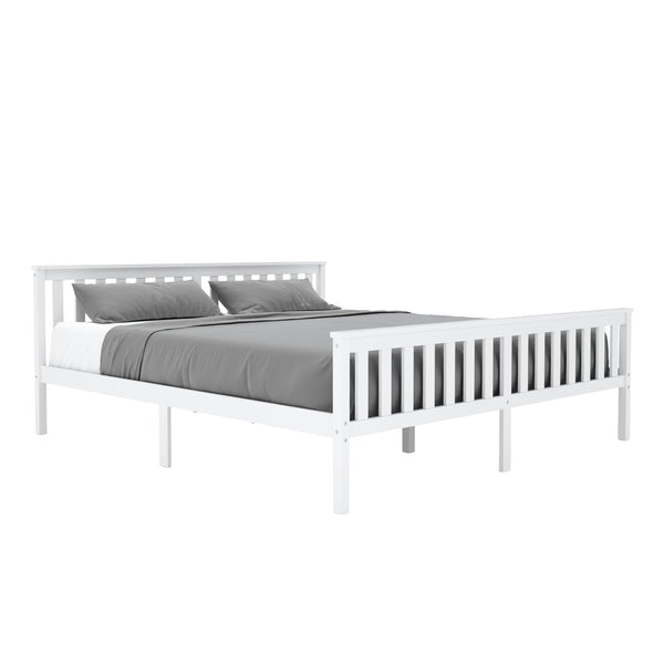Bett Massivholz EMILY 180 x 200 cm weiss