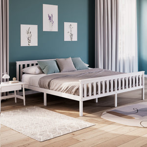 Bett Massivholz EMILY 180 x 200 cm weiss