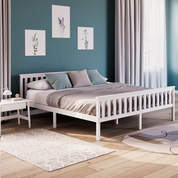 Bett Massivholz EMILY 180 x 200 cm weiss