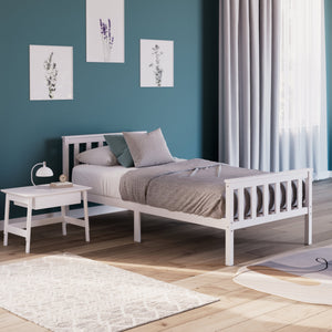 Bett Massivholz EMILY 90 x 200 cm weiss
