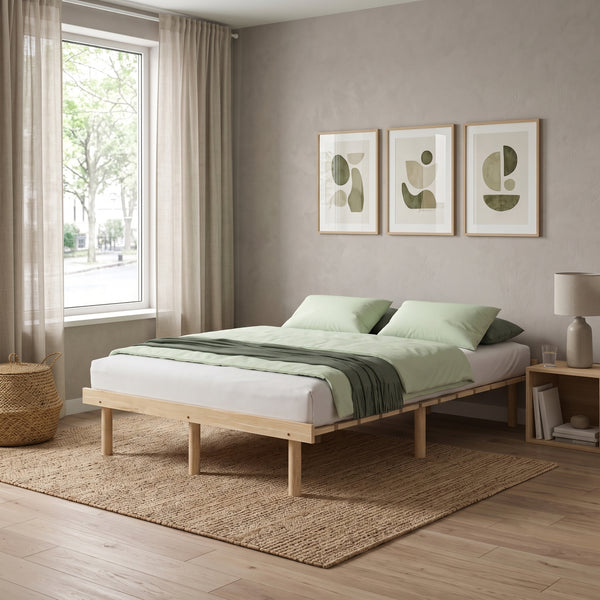 Futonbett Holz KIOTO 140 x 200 cm natur