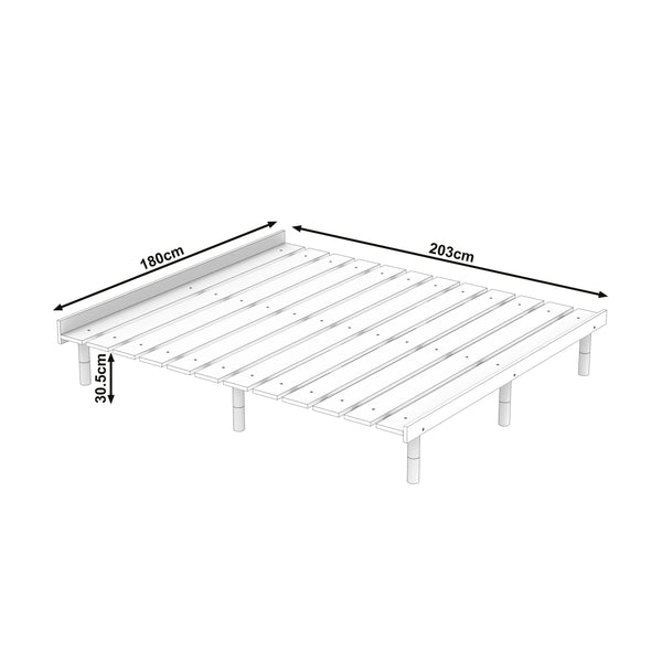 Futonbett Holz KIOTO 180 x 200 cm natur