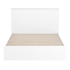 Bett Holz MARGARET mit Stauraum und Schubladen 120 x 200 cm weiss