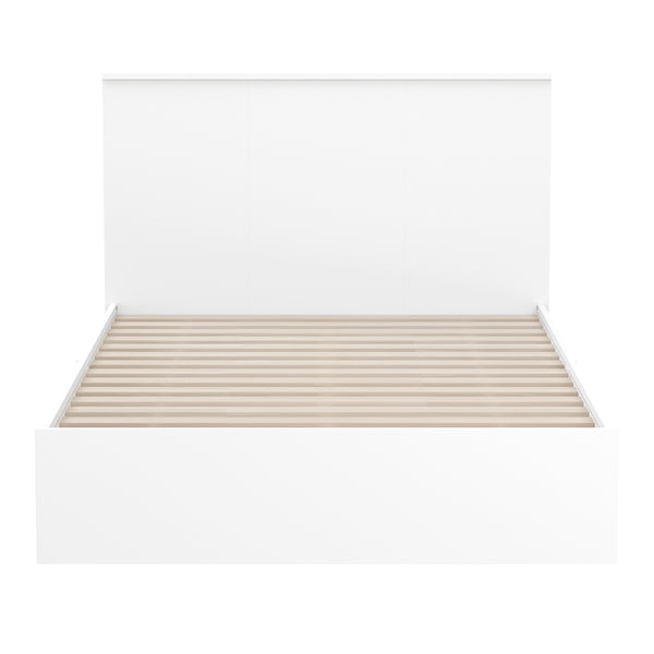 Bett Holz MARGARET mit Stauraum und Schubladen 120 x 200 cm weiss