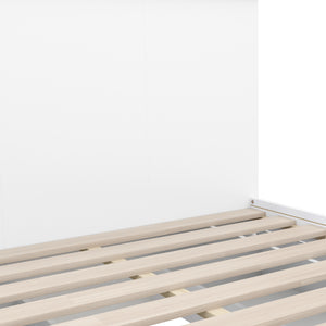 Bett Holz MARGARET mit Stauraum und Schubladen 120 x 200 cm weiss