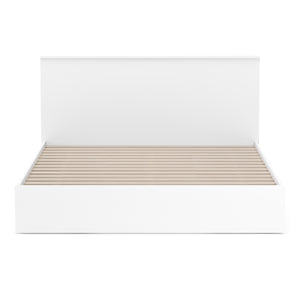 Bett Holz MARGARET mit Stauraum und Schubladen 160 x 200 cm weiss