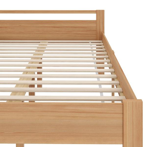 Bett Holz SHERWOOD 140 x 200 cm natur