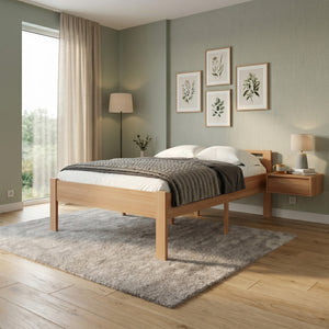 Bett Holz SHERWOOD 140 x 200 cm natur