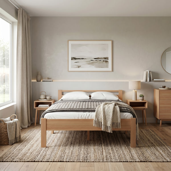 Bett Holz SHERWOOD 160 x 200 cm natur