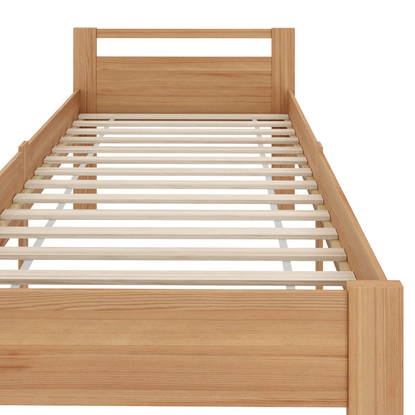 Bett Holz SHERWOOD 90 x 200 cm natur