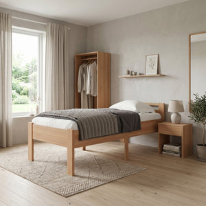 Bett Holz SHERWOOD 90 x 200 cm natur