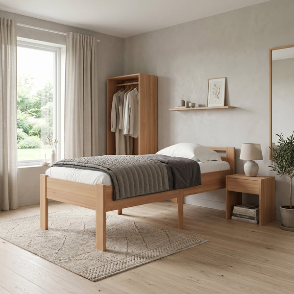Bett Holz SHERWOOD 90 x 200 cm natur