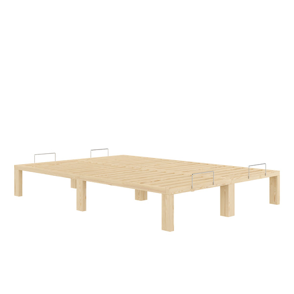 Bett Holz WEYBURN 140 x 200 cm natur