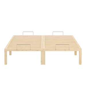 Bett Holz WEYBURN 140 x 200 cm natur