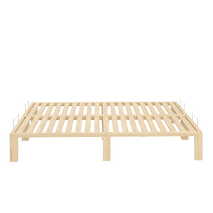 Bett Holz WEYBURN 140 x 200 cm natur