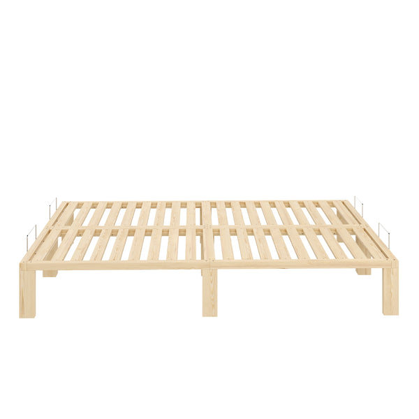 Bett Holz WEYBURN 140 x 200 cm natur
