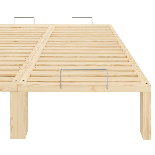 Bett Holz WEYBURN 140 x 200 cm natur