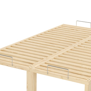 Bett Holz WEYBURN 140 x 200 cm natur