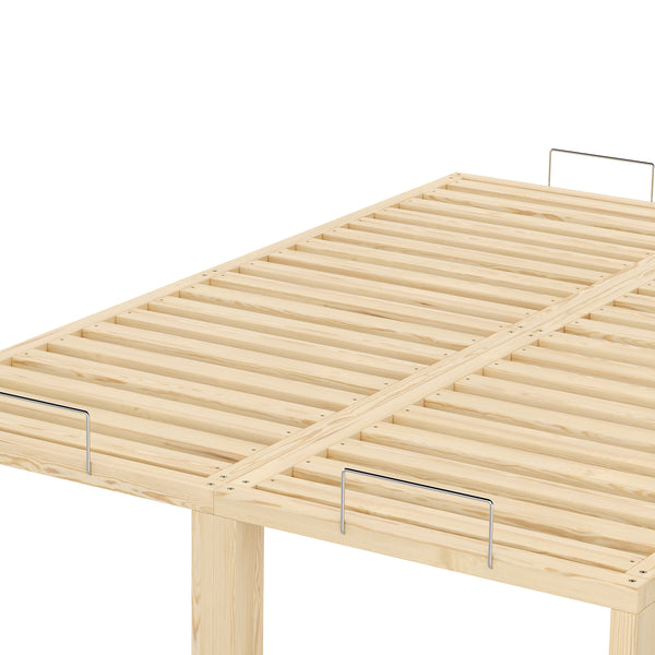 Bett Holz WEYBURN 140 x 200 cm natur